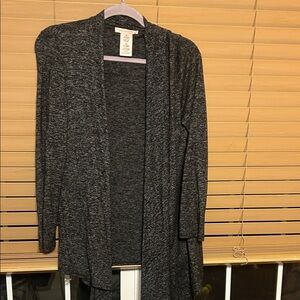 Philosophy Dark Gray Open Cardigan